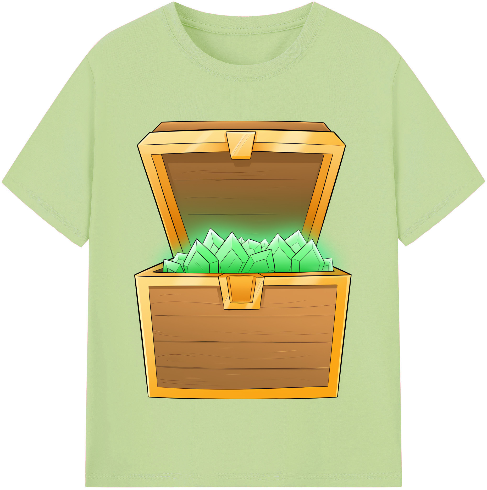（画像用） マインクラフト ブロックの世界 Minecraft MC Block world 綿100％半袖Tシャツ（フロントプリント）